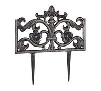 Flower Bed Fence Cast Iron Single Panel Spikes Modular Decorative Lawn Edging