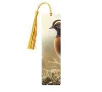 Flower Bed Sparrows Unique Double-Sided Artwork Printed Wooden Bookmarks, Artistic Book Accessories Birthday Presents for Men Women Presents for Book Lovers