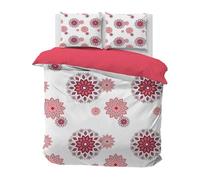 Flower Bedding - Super King Size Duvet Cover Sets, Geometric Reversible Bedding Set, Soft Microfibre Quilt Cover and 2 Pillowcases, Boho Bed Sets, A-653