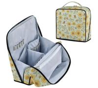 Flower Bees Green Makeup Bag Travel Makeup Pouch for Women