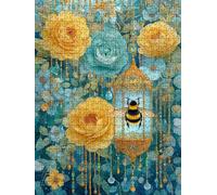 Flower Bees Jigsaw Puzzle 4000 Piece, Puzzles for Adults 4000, The Impossible Challenge, Jigsaw Puzzle Games Classic Educational, Wooden Puzzles, for Home Wall Decoration Gift FNKL1-480