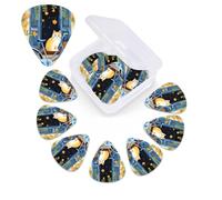 Flower Bicycle Cat Guitar Picks 12 Pack 3 Different Thickness Celluloid Guitar Plectrums with Guitar Pick Storage Box Personalized Guitar Pick for Acoustic Guitar Picks