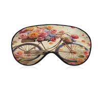 Flower Bicycle Sleep Mask Flower Bicycle Light Blocking Sleeping Eye Mask, Eye Cover with Adjustable Strap Eye Sleep Shade Cover