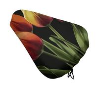 Flower Bike Seat Rain Cover Waterproof Dustproof Bikes Saddle Cushion Soft Bicycle Seat Pad Covers with Drawstring for Men Women