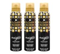 Flower Bloom Deodorant Body Spray 150ml x Pack of 3 - Elevate Your Everyday Freshness - Protect Against Odour While Enveloped in the Irresistible Scent of Blooming Flowers
