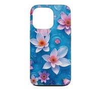 Flower Blossoms Water Blue Pink Art Case for iPhone 13 Pro