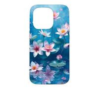 Flower Blossoms Water Blue Pink Art Case for iPhone 15 Pro