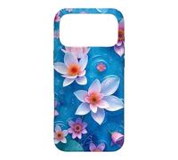 Flower Blossoms Water Blue Pink Art Case for iPhone 17 Pro Max
