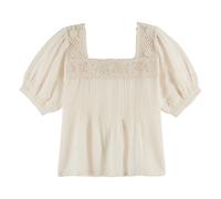 Flower Blouse Cotton Crochet Cream XS