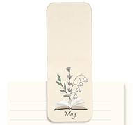 Flower Bookmarks - Vintage PU Leather Stand | Cute Magnetic Bookmarks - For Kids, Adults, Students and Reading Lovers at School, Work and Home