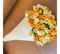 Flower Bouquet Blanket,Crochet Bouquet of Flowers,Crochet Flowers Rose Bouquet Blanket Handmade,Flower Bouquet Throw Blanket,Soft and Lightweight Knitted Throw Blankets for Mother's Day (A)