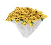 Flower Bouquet Blanket - Crochet Flowers Bouquet Throw Blanket, Handmade Crochet Kit | Soft Light Flowers, Knitted Throw Blanket for Women Girls Present Surprise Best Friendship