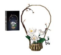 Flower Bouquet Building Blocks Kit, 1001PCS DIY Artificial Floral with Vase Model Toys, Creative Home Decor & Unique Gift for Adults Women Girls, Botanical Collection for Desk & Living Room Accent