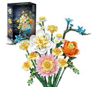 Flower Bouquet Building Set, Compatible with Lego Botanical Collection Gift, Artificial Bouquet Flowers Arrangement, for Adults Girls, Living Room Home Office Decor, 620PCS