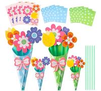 Flower Bouquet Craft Kit 12 Set Flower Bouquet Craft Kit DIY Paper for Handmade Project Home Classroom Activities