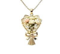 Flower Bouquet Necklace Elegant Adjustable
