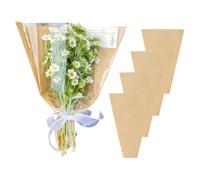 Flower Bouquet Sleeve Clear Cellophane Plastic Packaging Bags-50 Counts