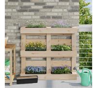 Flower Box Black Polypropylene 36x13.5x9.5cm Euro Pallet Planter 12-Pack Stack