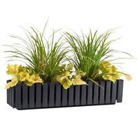 Flower Box Fency 75x18.5cm Anthracite Irrigation Box Balcony Drainage