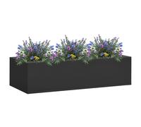 Flower Box Light Grey Steel 90x40x23cm Modern Office Indoor Planter 20kg W/18cm