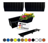 Flower Box Plant Box 10-Piece Set Black Insert For Euro Pallets Balcony Box