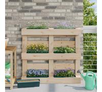 Flower Box Planter Green Polypropylene 36x13.5x9.5cm Euro Pallet Pack of 24 Set