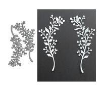 Flower Branch Die Cuts for Card Making, Plant Metal Cutting Dies for Paper Scrapbooking, DIY Stencils for Album Party Wedding Festivals Decoration