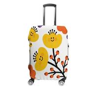 Flower Branch Pattern Cute Travel Luggage Cover Stretchable Airplane Suitcase Protector Sleeve Universal Washable Fit for 19-32 Inch Checked Baggage,Water Resistant Durable Luggage Protector X-Large