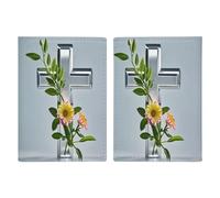 Flower Branches on The Cross Passport Holder Passport Wallet PU Leather Passports Protective Cover Slim Travel Accessories