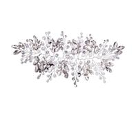 Flower Bride Headband Bridal Wedding Rhinestones Crystal Headpieces Headband for Bride Hair Accessories band for Prom Birthday Party