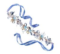 Flower Bride Headband Wedding Bridal Hair Accessories Crystal Rhinestone Headbands for Women Bride Jewelry Flower Headband Band