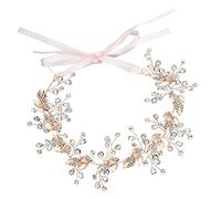 Flower Bride Wedding Hair Vine Bridal Leaves Hair Jewellery Crystal Rhinestone Handmade Wedding Bride Headdress Headband Woman Head Piece Ar