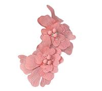 Flower Brooch 3D Lapel Pin Corsage Polyester Texture Embroidered for Various Garments Bridal Bouquet Accessory
