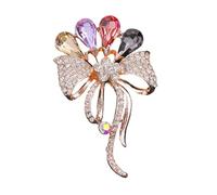 Flower Brooch Multifunctional Rhinestone Accented Jewellery to Enhance Any Ensemble Suitable for Various Occasions Elegant Flower Pin, one size, As described