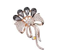 Flower Brooch Multifunctional Rhinestone Accented Jewellery to Enhance Any Ensemble Suitable for Various Occasions Elegant Flower Pin, one size, As described