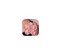 Flower Brooch Pin Big Large Flower Brooch Elegant Camellia Floral Pins Dainty Statement Pin Party Dance Clothes Accessories Jewelry Gifts, L, Rattan, no gemstone