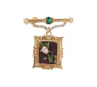 Flower Brooch Pins for Women, Elegant Pearl & Crystal Lapel for Dresses, Bags, Coats, and Sweaters, Versatile Shawl Clip Rhinestone Floral Design Brooches & Pins for Women, M, Alloy Steel, cubic
