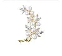 Flower brooch women's small fragrance style coat sweater pin accessories fashion wild retro corsage (Color : A Size : One size)