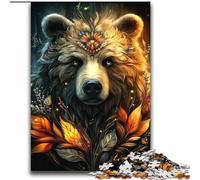 Flower Brown Bear Puzzles for Adults Teens 2000pc Puzzle, for Age 14+ Home Art Decor Family Games Christmas Birthday Gifts (70x100cm)