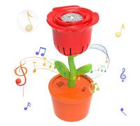 Flower Bubble Machine, Creative Rose Bubble Machine, Color Changing LED Lights, Summer Outdoor Toys, Includes 2 Bubble Refills,