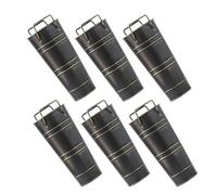 Flower Bucket with Handles Vintage Iron Black 6pcs