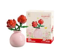 Flower Building Blocks Set - Mini Botanical Plants Model Kit for Adults, Home Decor Flowers Display, Creative Gift for Kids, Girls & Women for Christmas, Valentine’s Day & Birthdays