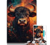 Flower Bull 1000 Piece Jigsaw Puzzles for Teenagers,Challenging Game Gifts for Is Ideal As A Gift for The Whole Family 38x26cm