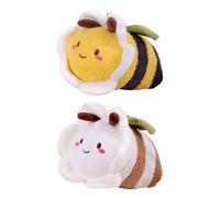 Flower Bumblébee Plush Toy, Compact And Portable Design, 30x8cm, Cuddly Bee Pillow, Soft Honeybee Hugging Pillows Plush Doll, Easy To Clean And Maintain, For Nursery Bed Crib Sofa Bookshelf