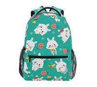 Flower Bunny Cute Chick Bookbag School Student Backpack for Travel Teen Girls Boys Kid