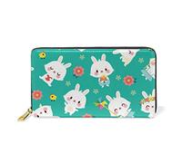 Flower Bunny Cute Chick Wallet Real Leather Purse Credit Card Holder for Women Phone Girl