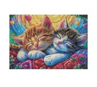 Flower Bush Cat Group 300 Piece Jigsaw Puzzle Pack Flora Blanket Interior Teens Beginners Cognitive Development Puzzle Fans Group Play High-grade Rigid Cardboard 300 PCS