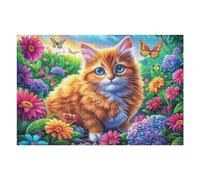 Flower Bush Cute Puppy 1000 Piece Jigsaw Puzzle Flora Meadow Leaf For Men Cognitive Development Adults Anxiety Memory Care Mothers Valentines Gift High-grade Rigid Cardboard 1000 PCS