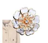 Flower Button Covers For Women | DIY Decorative Metal Flower Shape | Customization Accessories for Blouse Buttons - for Grandma Mother Wife Daughter Girlfriend, Se référer au descriptif, refer to the