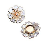 Flower Button Covers for Women, Elegant and Novelty Vintage Clothing Decoration DIY | Button Cover for Women's Blouse Cuffs - for Grandma, Women, M, Se référer au descriptif, refer to the